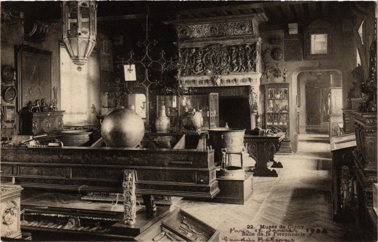 Musée de Cluny w Paryżu, Salle-de-la-Ferronnerie, pocztówka, pocz. XX wieku