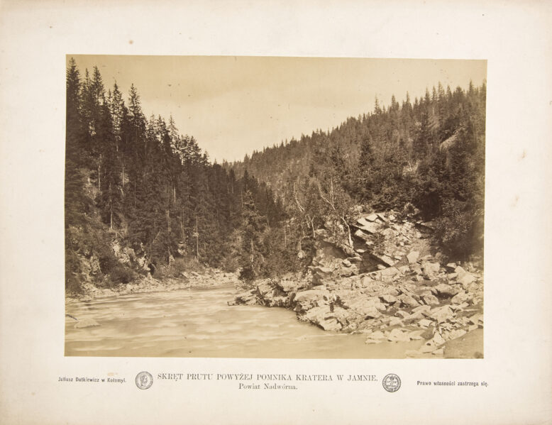 JAMNA - widok na Prut na odcinku powyzej pomnika Kratera